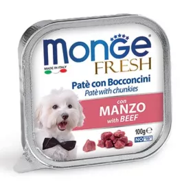 MONGE FRESH dog Pate in Koščki z Govedino 100 g