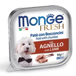 MONGE FRESH dog Pate in Koščki z Jagnjetino 100 g