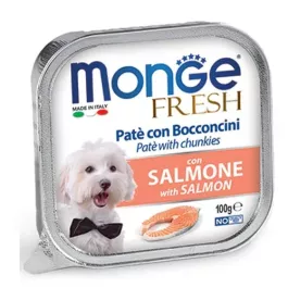 MONGE FRESH dog Pate in Koščki z Lososom 100 g