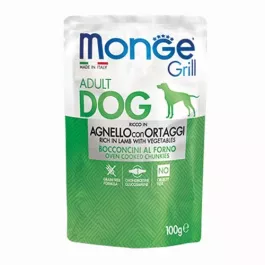 MONGE dog Grill Jagnjetina in Povrće 100 g vrečka