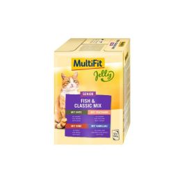 MultiFit Cat Jelly Senior Fish & Classic Mix Multipack 12x100g