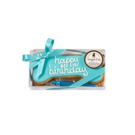 DoggyeBag priboljšek za pse Birthday Bone modra 85 g