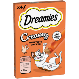 Dreamies priboljšek za mačke Creamy piščanec 4x10 g