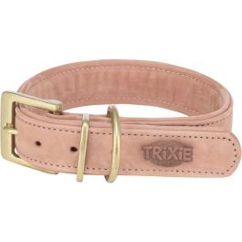 Trixie ovratnica za pse Pure usnjena M 36-43 cm/30 mm roza