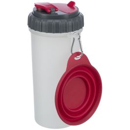 Trixie Potovalna plastenka za hrano in vodo + posoda 2x0,35 l/fi-11x23 cm