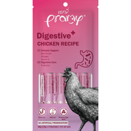 Pramy priboljšek za mačke Digestive iz piščanca 4x14 g
