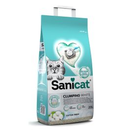 Sanicat pesek za mačke Clumping White Cotton Fresh 20 l