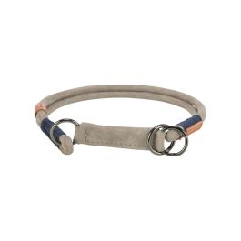 Trixie zatezna ovratnica za pse Be Nordic, usnjena, XL 60 cm/fi-10 mm, siva