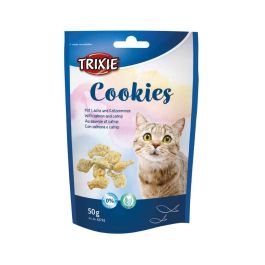 Trixie Priboljšek za mačke Cookies losos in mačja meta 50g