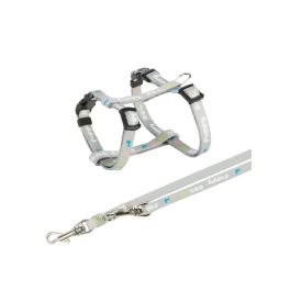Trixie Oprsnica s povodcem Junior M-L 27-45 cm/8 mm 2 m svetlo siva
