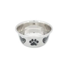 Trixie Posoda Kovinska vzorec srce/šape 1 l/fi-15 cm
