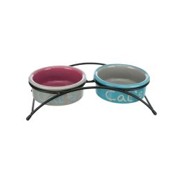 Trixie Posoda na stojalu Eat on feet set 0,3 l/12 cm modra/