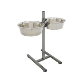 Trixie stojalo za pse z dvema jeklenima posodama 4,5 l 60 cm