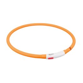 Trixie Ovratnica F.L. USB silikon XS-XL 70 cm/fi-10 mm oranžna