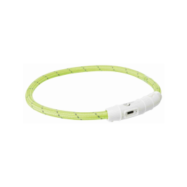 Trixie ovratnica za pse F.L. USB silikon L-XL 65 cm/fi-7 mm zelena