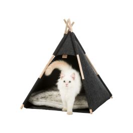 Trixie Šotor z blazino za mačke Tipi 55x65x55 cm siv