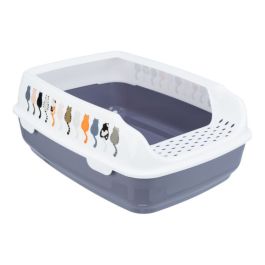 Trixie WC posoda za mačke Delio z robom 35×20×48 cm sivo/bela