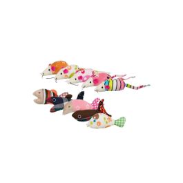 Trixie Igrača za mačke pliš miš/riba 9-12 cm