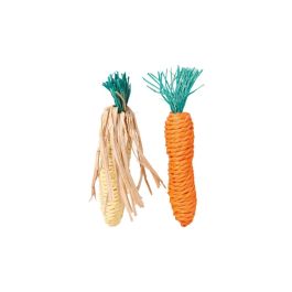Trixie Igrača za male živali Straw korenje, koruza 15 cm 2 kos