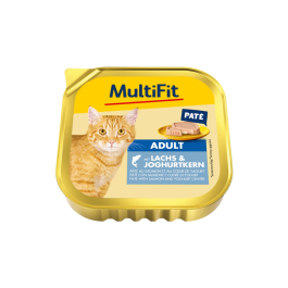 MultiFit Cat Duo Adult pašteta losos in jogurt, ALU pakiranje 100 g