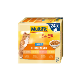 MultiFit Cat Adult mix piščanec v omaki Multipack 24x100 g