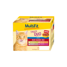 MultiFit Cat Adult Duo Classic mix v omaki Multipack 24x100 g