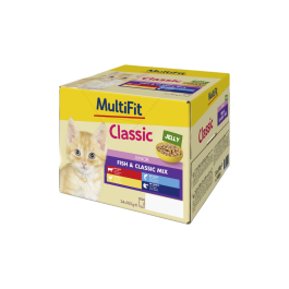 MultiFit Cat Junior Classic riba v želeju Multipack 24x100 g