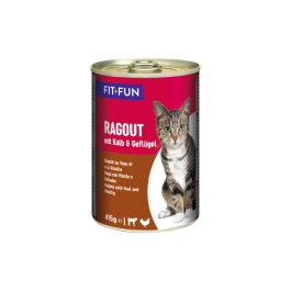 FIT+FUN ragu teletina in perutnina 415 g konzerva