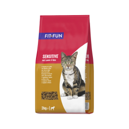 FIT+FUN Cat Adult Sensitive jagnjetina in riž 2 kg