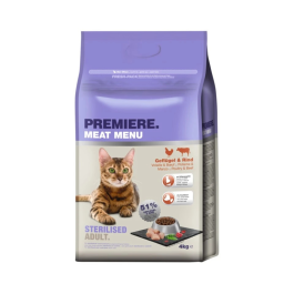 Premiere Cat Adult Sterilised perutnina in govedina 4 kg