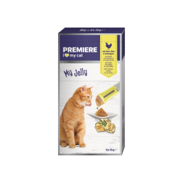 Premiere priboljšek za mačke My Jelly piščanec, sir, mačja meta 6x15 g