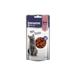 Premiere priboljšek za mačke Mini Sticks piščanec in raca 50 g