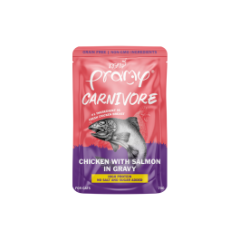 Pramy Cat Carnivore piščanec s prelivom iz lososa v omaki 70 g