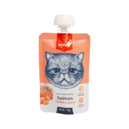 Wanpy Cat Tasty Meat Paste - losos, piščanec in korenček 90 g