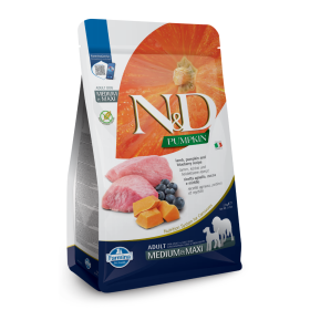 N&D Pumpkin Dog Adult Medium/Maxi Grain Free jagnje in borovnica 2,5 kg