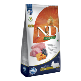 N&D Pumpkin Dog Adult Mini Grain Free jagnje in borovnica 7 kg
