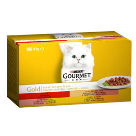 Gourmet Gold Multipack meso/riba 4 x 85 g