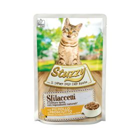 Stuzzy Cat Strips v omaki s piščancem in šunko 85 g vrečka