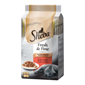 Sheba vrečka mini piščanec/govedina 6 x 50 g