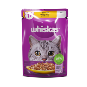 Whiskas 1+ piščanec v želeju 85 g
