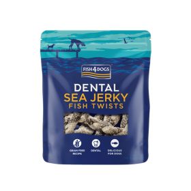 FISH4DOGS Priboljški Dental Sea Jerky Fish Twist koža bele ribe 100 g