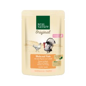 Real Nature Cat Kitten Junior piščanec in perutnina v omaki 85 g
