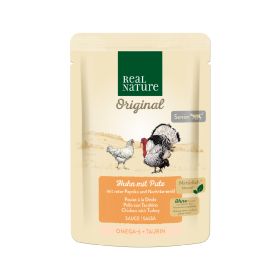 Real Nature Cat Senior piščanec in perutnina v omaki 85 g