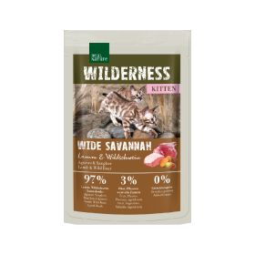 Real Nature Cat Wilderness Kitten Wide Savannah jagnjetina in divja svinja 85g v