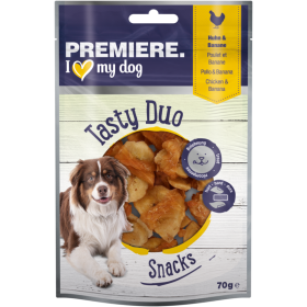 Premiere priboljšek za pse Tasty Duo Snack piščanec z banano 70 g