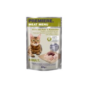 Premiere Cat Meat Menu Adult Piščanec, puran&kunec 85 g vreć