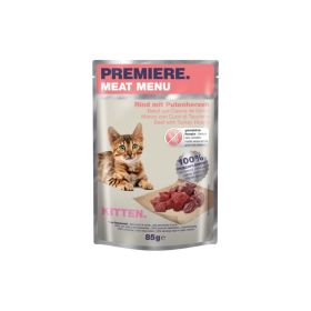 Premiere Cat Meat Menu Kitten Goved&Puranja srca 85 g vreć