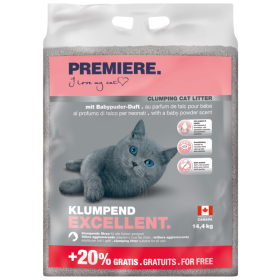 Premiere Cat Excellent Mačji pesek 14,4 kg (20% gratis)