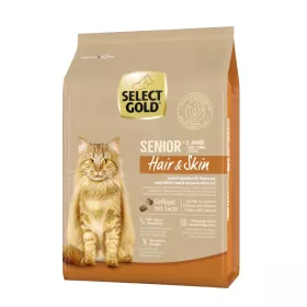 Select Gold Cat Hair&Skin Senior perutnina z lososom 2,5 kg