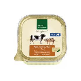 Real Nature Adult govedina z italijansko šunko in rezanci 100g ALU-pak
